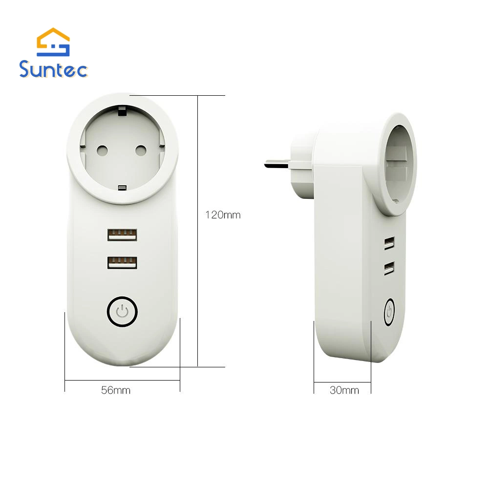 Zigbee Dual USB Wireless Smart Socket Smart Plug 2mqtt Setup Available