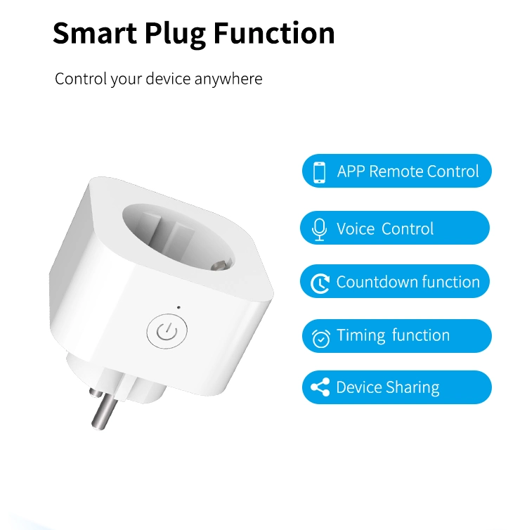 Zigbee Tuya Energy Monitor Timing/Remote Control Smart Socket EU Plug