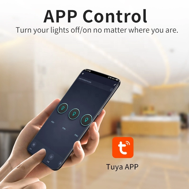 Zigbee Wall Touch Tuya Smart Electrical Light Switch with Tempered Glass