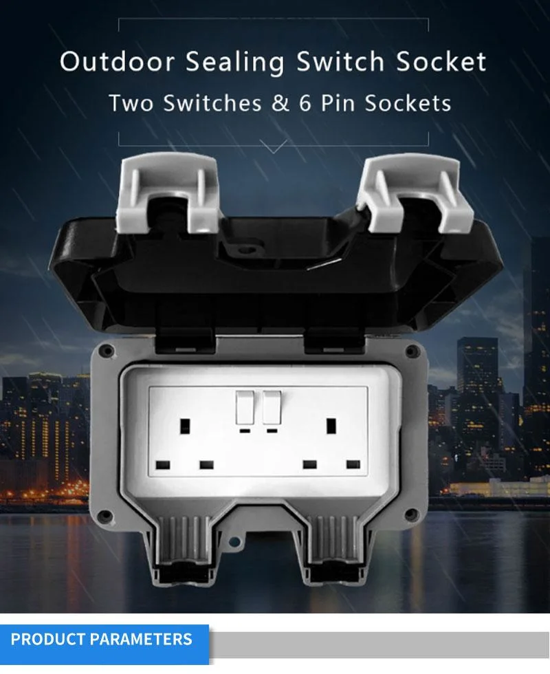 Height Weatherproof Outdoor Socket Switch Switched Single Socket Outlet Function Series